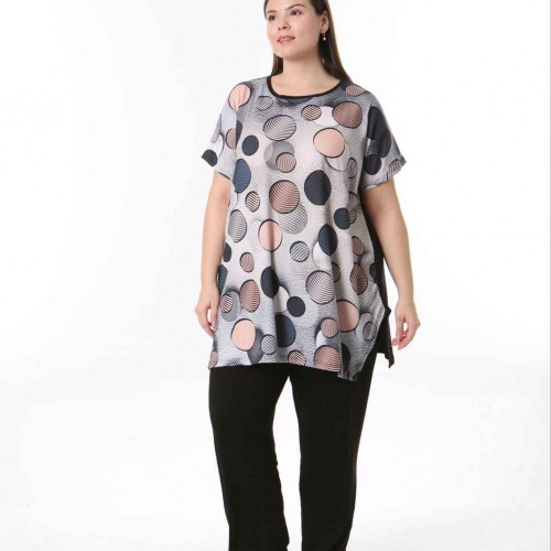 221587 TOPTAN DESENLİ BLUZ toptan bayan giyim