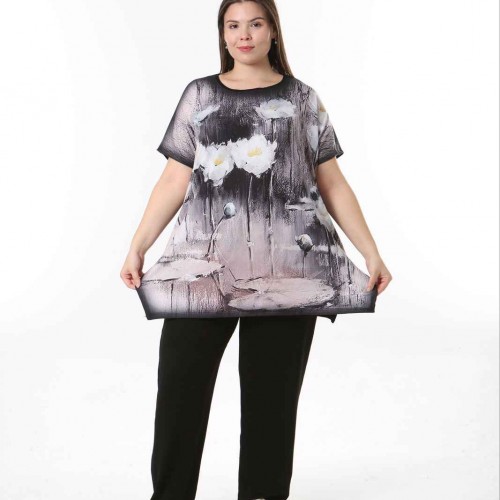 221594 TOPTAN DESENLİ BLUZ toptan bayan giyim