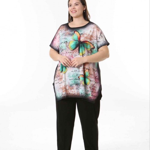 221604 TOPTAN DESENLİ BLUZ 221604 TOPTAN DESENLİ BLUZ toptan bayan giyim