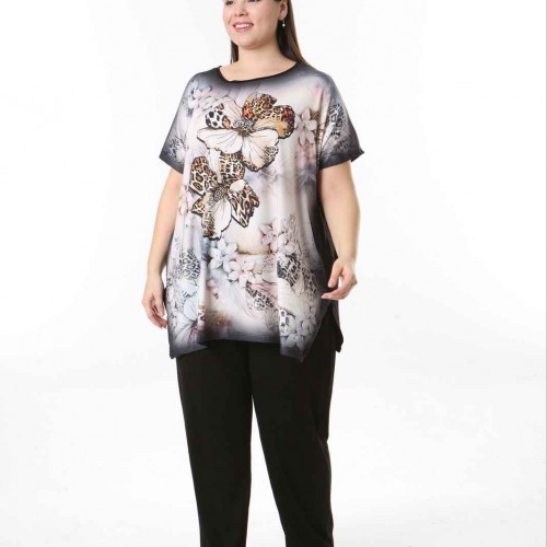 221605 TOPTAN DESENLİ BLUZ toptan bayan giyim