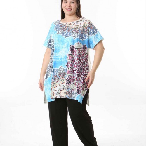 221617 TOPTAN DESENLİ BLUZ 221617 TOPTAN DESENLİ BLUZ toptan bayan giyim