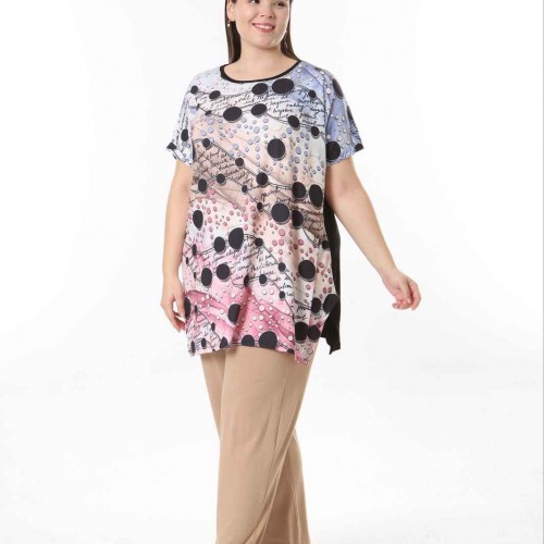 221621 TOPTAN DESENLİ BLUZ 221621 TOPTAN DESENLİ BLUZ toptan bayan giyim