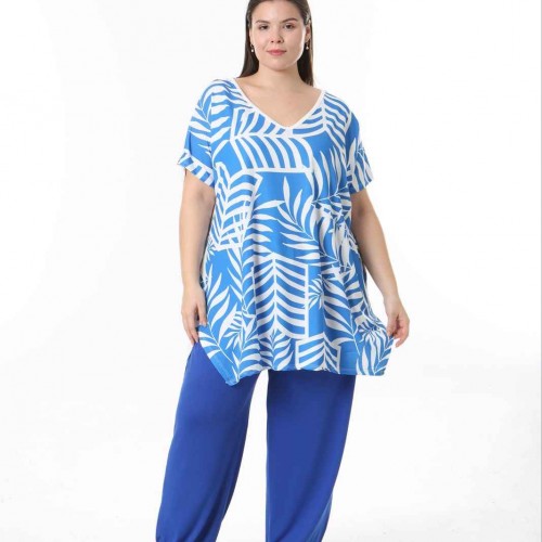 221624 TOPTAN DESENLİ BLUZ toptan bayan giyim