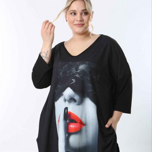 221634 TOPTAN DESENLİ BLUZ toptan bayan giyim