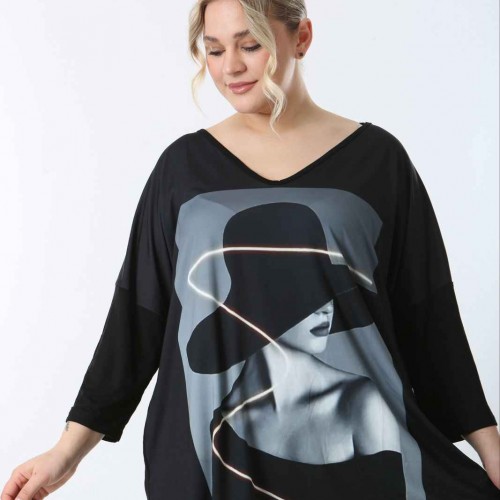 221636 TOPTAN DESENLİ BLUZ toptan bayan giyim