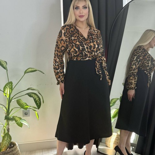 221640 TOPTAN SİYAH ELBİSE toptan bayan giyim