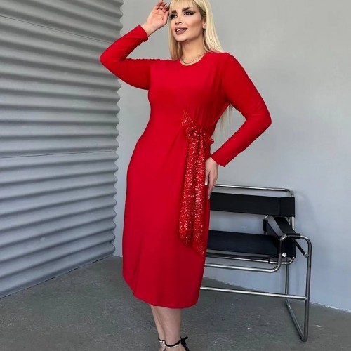 221655 TOPTAN KIRMIZI ELBİSE 221655 TOPTAN KIRMIZI ELBİSE toptan bayan giyim