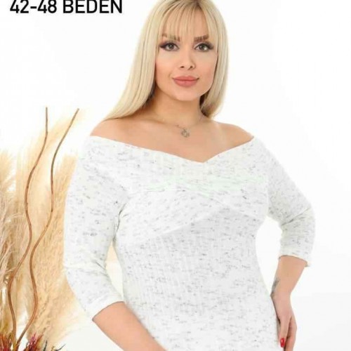 221661 TOPTAN BEYAZ BLUZ toptan bayan giyim