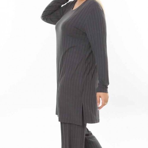 221663 TOPTAN ANTRASİT PANTOLON TAKIM toptan bayan giyim