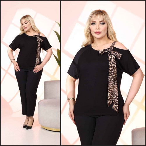 221682 TOPTAN SİYAH BLUZ toptan bayan giyim