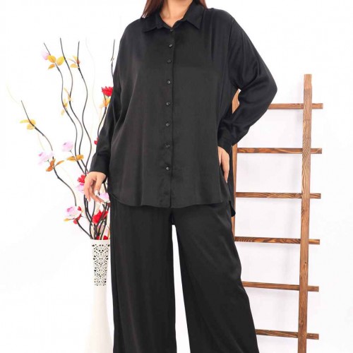 221689 TOPTAN SİYAH PANTOLON TAKIM toptan bayan giyim