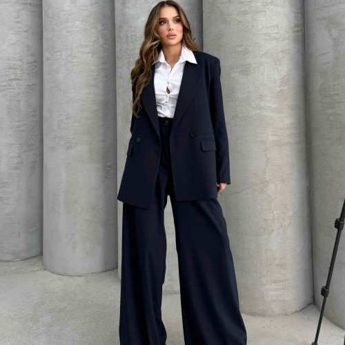 221692 TOPTAN LACİVERT PANTOLON TAKIM toptan bayan giyim