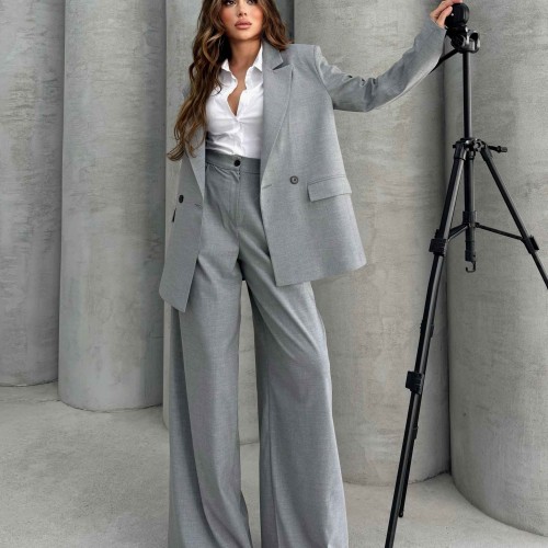 221693 TOPTAN GRİ PANTOLON TAKIM toptan bayan giyim