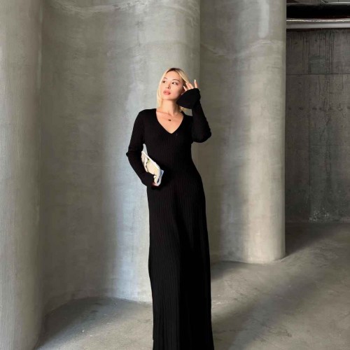 221697 TOPTAN SİYAH ELBİSE toptan bayan giyim