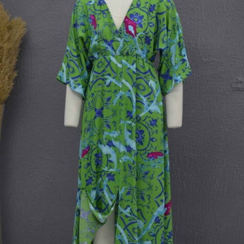 221713 TOPTAN DESENLİ ELBİSE toptan bayan giyim