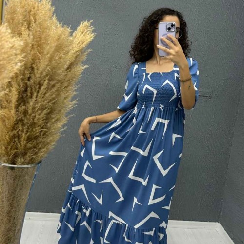 221725 TOPTAN DESENLİ ELBİSE 221725 TOPTAN DESENLİ ELBİSE toptan bayan giyim