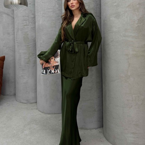 221754 TOPTAN HAKİ ETEK TAKIM toptan bayan giyim