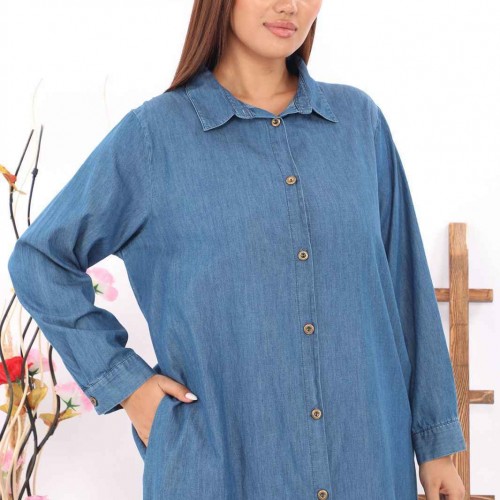 221771 TOPTAN MAVİ ELBİSE toptan bayan giyim