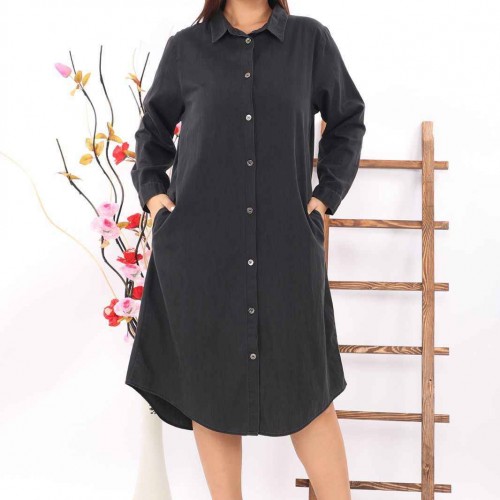 221772 TOPTAN SİYAH ELBİSE toptan bayan giyim