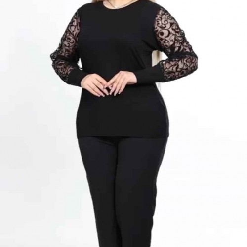 221806 TOPTAN SİYAH BLUZ toptan bayan giyim