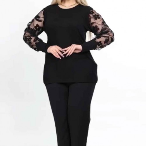 221807 TOPTAN SİYAH BLUZ toptan bayan giyim