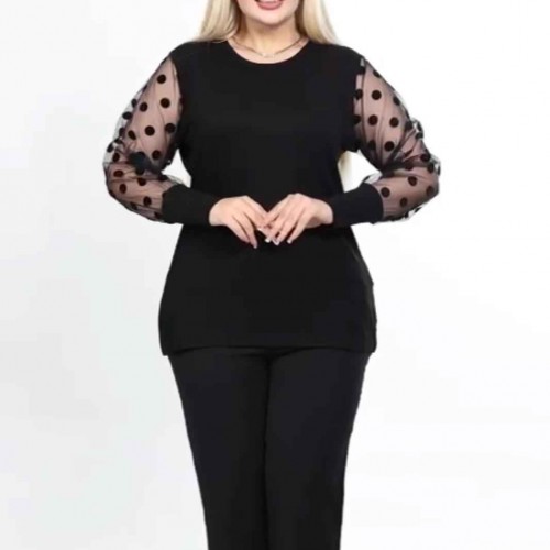 221809 TOPTAN SİYAH BLUZ toptan bayan giyim