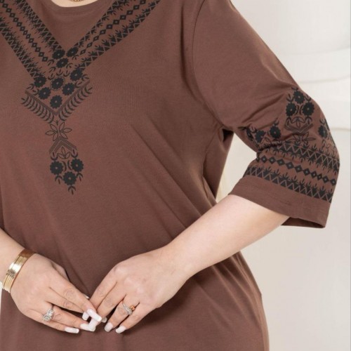 221843 TOPTAN KAHVE BLUZ toptan bayan giyim