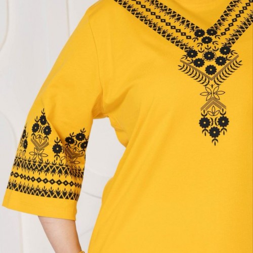 221844 TOPTAN SARI BLUZ toptan bayan giyim