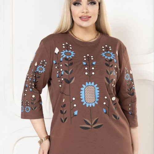 221846 TOPTAN KAHVE BLUZ toptan bayan giyim