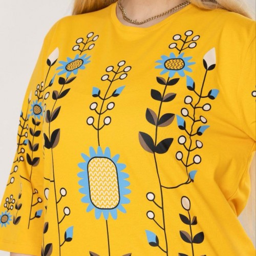 221849 TOPTAN SARI BLUZ toptan bayan giyim