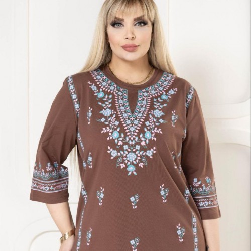 221850 TOPTAN KAHVE BLUZ toptan bayan giyim