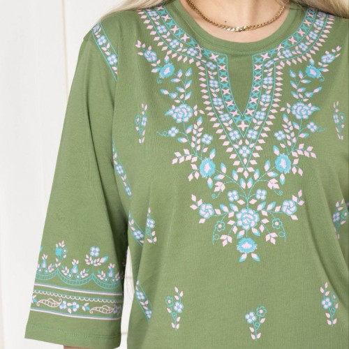 221854 TOPTAN HAKİ BLUZ toptan bayan giyim