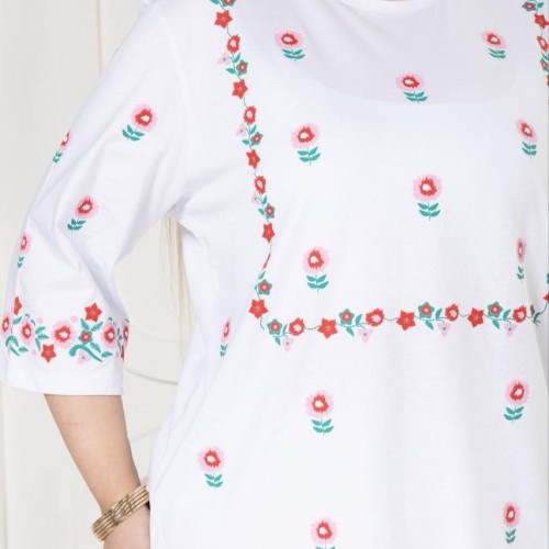 221855 TOPTAN BEYAZ BLUZ toptan bayan giyim