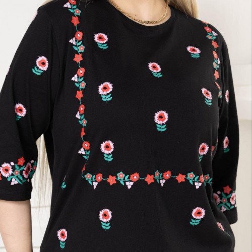 221857 TOPTAN SİYAH BLUZ toptan bayan giyim