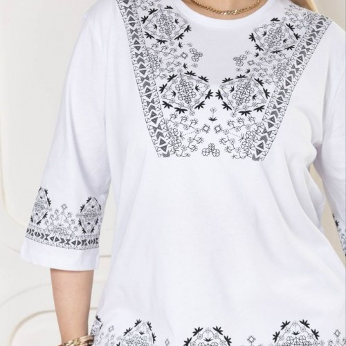 221866 TOPTAN BEYAZ BLUZ toptan bayan giyim