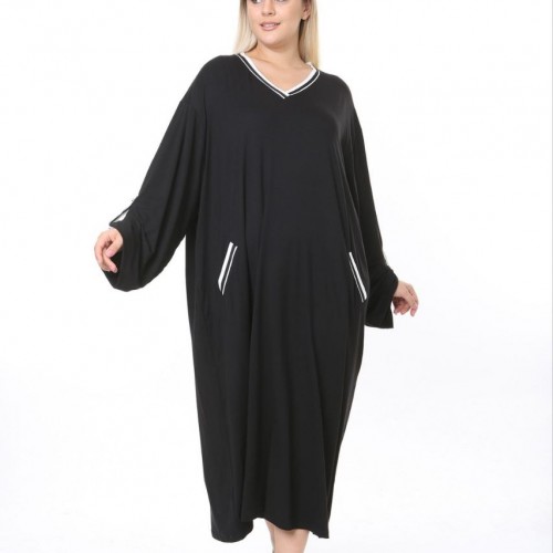 221973 TOPTAN SİYAH ELBİSE toptan bayan giyim