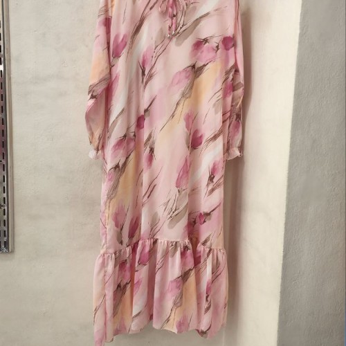 221980 TOPTAN DESENLİ ELBİSE toptan bayan giyim