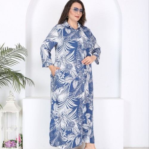 221998 TOPTAN DESENLİ ELBİSE toptan bayan giyim