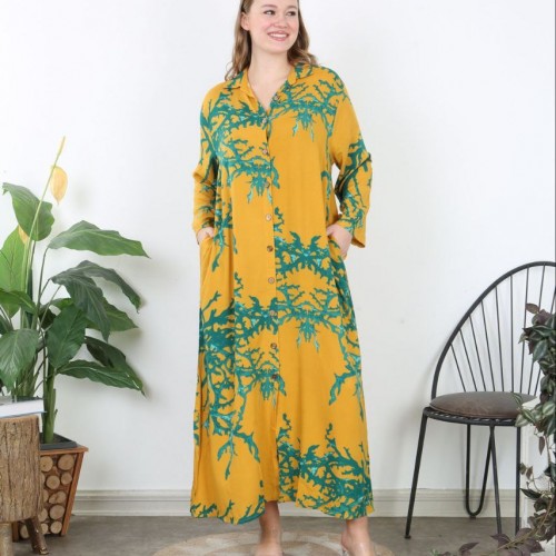 221999 TOPTAN DESENLİ ELBİSE toptan bayan giyim