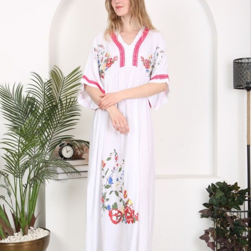 222004 TOPTAN BEYAZ ELBİSE toptan bayan giyim