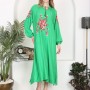 222006 TOPTAN YEŞİL ELBİSE toptan bayan giyim