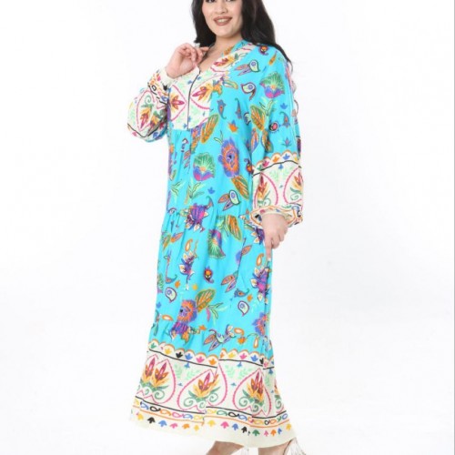 222023 TOPTAN DESENLİ ELBİSE toptan bayan giyim