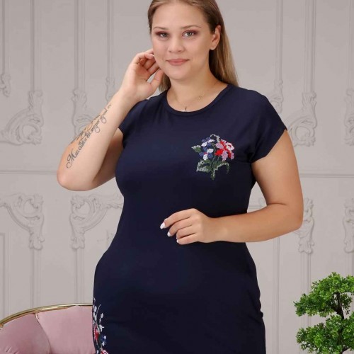 222301 TOPTAN DESENLİ ELBİSE toptan bayan giyim