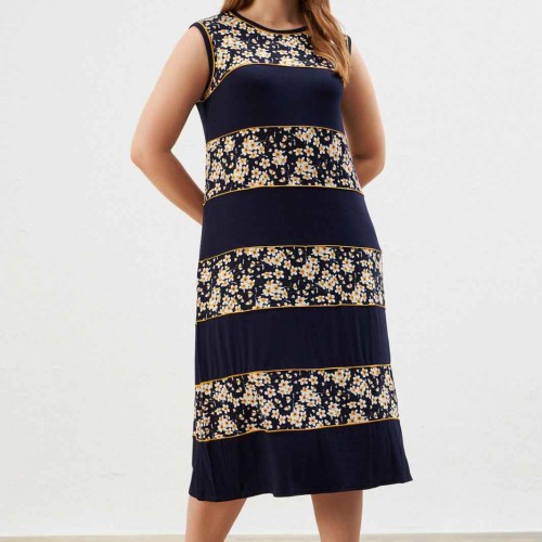 222308 TOPTAN DESENLİ ELBİSE toptan bayan giyim