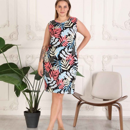 222344 TOPTAN DESENLİ ELBİSE toptan bayan giyim