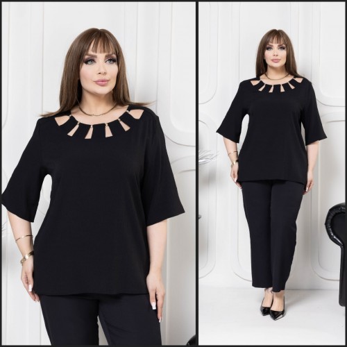 222455 TOPTAN SİYAH BLUZ toptan bayan giyim