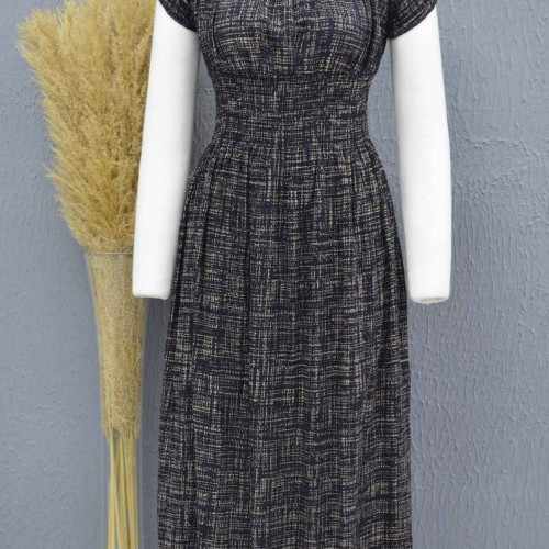 222702 TOPTAN DESENLİ ELBİSE toptan bayan giyim