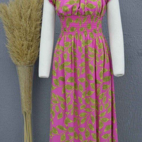 222705 TOPTAN DESENLİ ELBİSE toptan bayan giyim