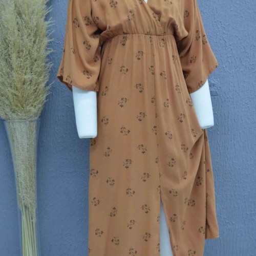 222753 TOPTAN DESENLİ ELBİSE toptan bayan giyim