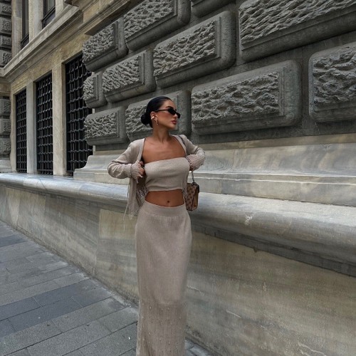 222833 TOPTAN VİZON ETEK TAKIM toptan bayan giyim